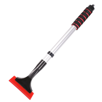 Car Snow Shovel Aluminum Alloy Telescopic Snow Removal Shovel Multifunctional Glass Snow Shovel Cleaning Scraper Snow Br