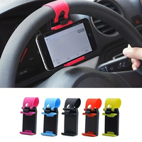 Car Steering Wheel Phone Holder Hook Mount Navigation Adjustable Mobile Phone Bracket Support for iPhone Xiaomi/Samsung