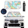 Car Sunshade Laser Umbrella Windsreen Sun Visor Colorful UPF 200 Plus Foldable Front Windshield SunshadeSun Protection