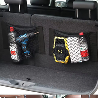 Car Trunk Organizer Mesh Net Double Mesh Trunk Storage Mesh Bag Fire Extinguisher Fixed Mesh Finishing Storage Elastic S