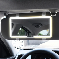 Car Vanity Mirror with LED Lights Touchscreen High Definition Mirror Sun Visor Decoration Anti-broken Car Interior Porta