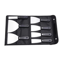 Carbon Steel Putty Knife Set 7 Sizes Flexible Drywall Scraper Kit Stainless Steel Blade Soft Grip Handle Canvas Storage