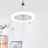 Ceiling Fans E27 Converter Base Smart Silent Ceiling Fans With Remote Control and Light LED Lamp Fan for Bedroom Living