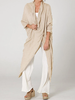 Celmia Plus Size Women Blouses Cotton Linen Solid Color 3/4 Sleeve V Neck High Split Irregular Hem Casual Shirt Blouse