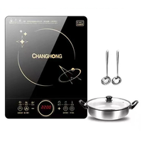 CHANGHONG 2200W Electric Induction Cooker Household Waterproof Small Hot Pot Heating Stove Touchpad Stir-fry Dish Cookin
