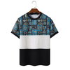 ChArmkpR Mens Ethnic Animal Pattern Color Block Patchwork Short Sleeve T-Shirts