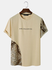 ChArmkpR Mens Ethnic Floral Patchwork Japanese Print Knit Short Sleeve T-Shirts