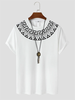 ChArmkpR Mens Geometric Tribal Stitching Short Sleeve Soft T-Shirts