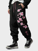 ChArmkpR Mens Japanese Cherry Blossoms Print Drawstring Waist Loose Pants Winter