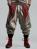 ChArmkpR Mens Pants Ethnic Tribal Print Patchwork Loose Drawstring Waist Trousers