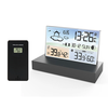 Clear Glass Weather Station Color Screen Thermometer Hygrometer Weather Forecast Calendar Wireless Indoors Outdoors Digi