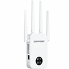 COMFAST 1200Mbps Smart Screen WiFi Repeaters with 4 External Antennas 2.4G/5.8GHz Wi-Fi Extender Amplificador for Home R