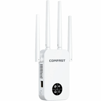 COMFAST 1200Mbps Smart Screen WiFi Repeaters with 4 External Antennas 2.4G/5.8GHz Wi-Fi Extender Amplificador for Home R