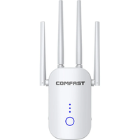 COMFAST CF-WR758AC 2.4G/5G Wireless WiFi Range Extender 1200Mbps Dual Band Repeater WiFi Booster with 4 Ethernet Antenna