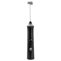 Comfook Rechargeable Handheld Milk Frother with 3 Speed Settings 3 Whisk Heads for Coffee,  Egg & Baking