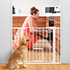 Comomy Extra Wide Baby Gate Baby Fences Kids Play Gate Large Pet Gate with Swing Door For Doorway Stairs