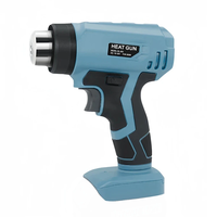 Cordless Electric Heat Gun 360W 400℃ for Mak 18V-24V Li-ion Battery Portable Heat Gun with 4 Nozzles High Power Heating