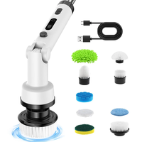 Cordless Electric Spin Scrubber with 9 Replacement Head Dual Speed Electric Brush for Cleaning Power Bathroom Scrubber f
