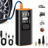 Cordless Smart Car Tire Inflator Dual Screen Display with LED Light Accurate Pressure Measurement Portable Multi-functio