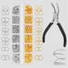 Craft Supplies Kit for Jewelry Making Jump Rings and Clasps Assorted Sizes Gold Silver Reliable Tools with Storage Case