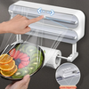 Creative Magnetic Wall-mounted Multifunctional Double-layer Plastic Wrap Cutter Baking Cutter Adjustable Kitchen Supplie