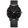 CRRJU Thin Men Watch Casual Simple Calendar Watch Quartz Watch Waterproof Sports Black Watches,  Ideal choice for Gifts