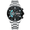 CURREN Fashion Men Stainless Steel Strap Quartz Watch Multi-function Chronograph Waterproof Wristwatch Fine Business Cas