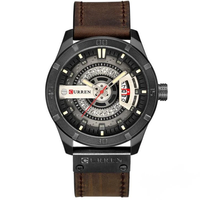 CURREN Men Classic Sports Quartz Watch Large Dial Fashion Casual Watches Waterproof Watch with Calendar,  Luminous Hands