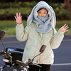 Cycling Caps Masks Rabbit Ear Helmet Winter Warm Ski Cover Comfortable Soft Fleece Skiing Head Warmer Cartoon Cute Decor