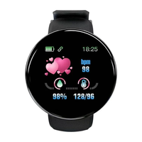 D18S 1.3inch HD Screen Heart Rate Blood Pressure Blood Oxygen Monitor Sleep Monitoring Multi-sport Modes Music Playback