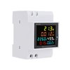 D52-2066 6-in-1 Digital Single Phase Energy Meter with LCD Display Din Rail Mount Power/Voltage/Current/Energy/Frequency