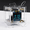 DC5V ESP8266 DIY Electronic Kit Mini Clock Kits OLED Display with Shell DIY Soldering Project