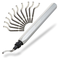 Deburring Tool with 10 BS1010/BS1018 Steel Swivel Blades Works on Metal Resin PVC Pipes Copper Plastic and 3D Printed Ed