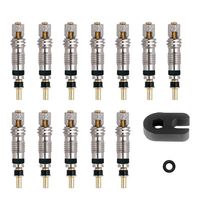 Deemount Bike Tubes Service Parts 12PCS Top Quality Presta Valve Core Brass CNC Bicycle Tool for MTB Cycling
