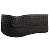 Delux GM909 Ergonomic Keyboard 2.4G Wireless/bluetooth 112 Keys Rechargeable Full Size with Scissor Switch Palm Rest for