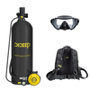 DIDEEP 4L Scuba Diving Tank Upgrade Pressure Gauge Diving Vest Bag Oxygen Cylinder Tank Set Snorkeling Equipment X7000