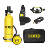 DIDEEP X4000Pro 1L Scuba Diving Tank Snorkel Equipment Leisure Outdoor Swimming Spare Oxygen Portable Capacity Use 10-20