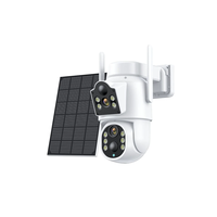 DIDSeth 4MP Dual Lens Solar WIFI IP Camera Solar Powered PTZ Security Camera Outdoor WiFi IP66 Waterproof 7800mA Battery