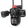 DIDSteh 20MP WIFI IP Camera Four Screens Five Lens 10X Zoom Wireless Outdoor Smart Auto Tracking CCTV PTZ Surveillance C