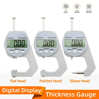 Digital Display Thickness Gauge Zinc Alloy Electronic LCD Micrometer Metric Imperial Wall Thickness Measurement Tools 0-