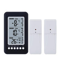 Digital Indoor Outdoor Thermometer Dual Sensor LCD Display with Trend Indicators Max Min Temperature Alerts 433 Mhz 10-s