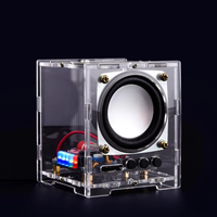 DIY Bluetooth Speaker Kit HU-009 Acrylic Case 5V Power Supply HT6872 Audio Amplifier LED Spectrum Display Wireless and A