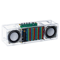 DIY Bluetooth Speaker Kit WK-56-90 LED Music Spectrum 3W Dual Channel MH-M18 Amplifier Acrylic Housing DC5V Soldering Pr