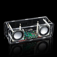 DIY Dual Channel Stereo Bluetooth Speaker Kit 3W Audio Output Transparent Acrylic Shell MH-M18 Bluetooth Module DC5V Sol