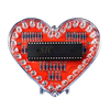DIY Electronic Kit Heart-Shaped LED Flow Light 32/25 LEDs Colorful Light FR-4 Circuit Board Battery Powered Educational