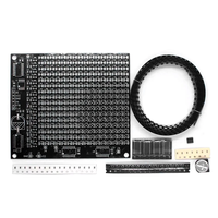 DIY LED Matrix Kit SMD Dot Matrix Advertising Screen Kit Soldering Practice PCB Pre-Programmed Microcontroller Red Displ
