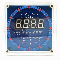 DIY Rotating LED Clock Kit 5V USB Digital Time Display Temperature Alarm Memory Function Automatic Brightness Adjustment