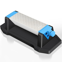 DMD 3 Side Diamond Sharpening Stone Whetstone 400/1000/6000 Grit for Knife and Tool Sharpening with Non-Slip Base