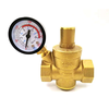 DN20 Brass Water Pressure Regulator Adjustable Valve 25mm Threaded Connection with Pressure Gauge Soft Seal for Water Oi