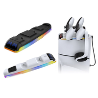 DOBE PS5/PS5 Slim Controller Charger Dual Charging Dock Station Wireless Gamepad Charger Top Mount Accessory Fast Chargi
